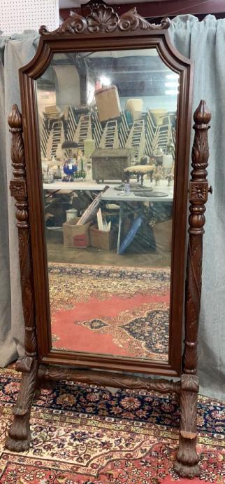 Highly Carved Cheval Mirror (1 of 4)