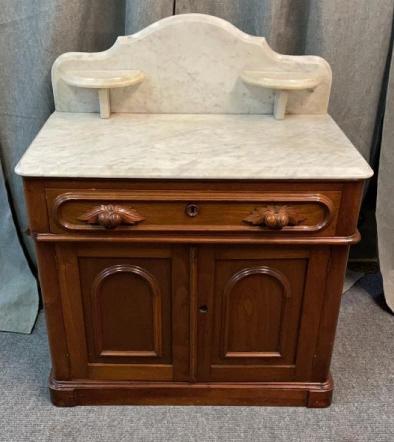 Walnut Marble Top Washstand (1 of 3)