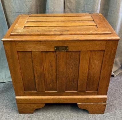 Antique Oak Lift Top Ice Chest (1 of 4)