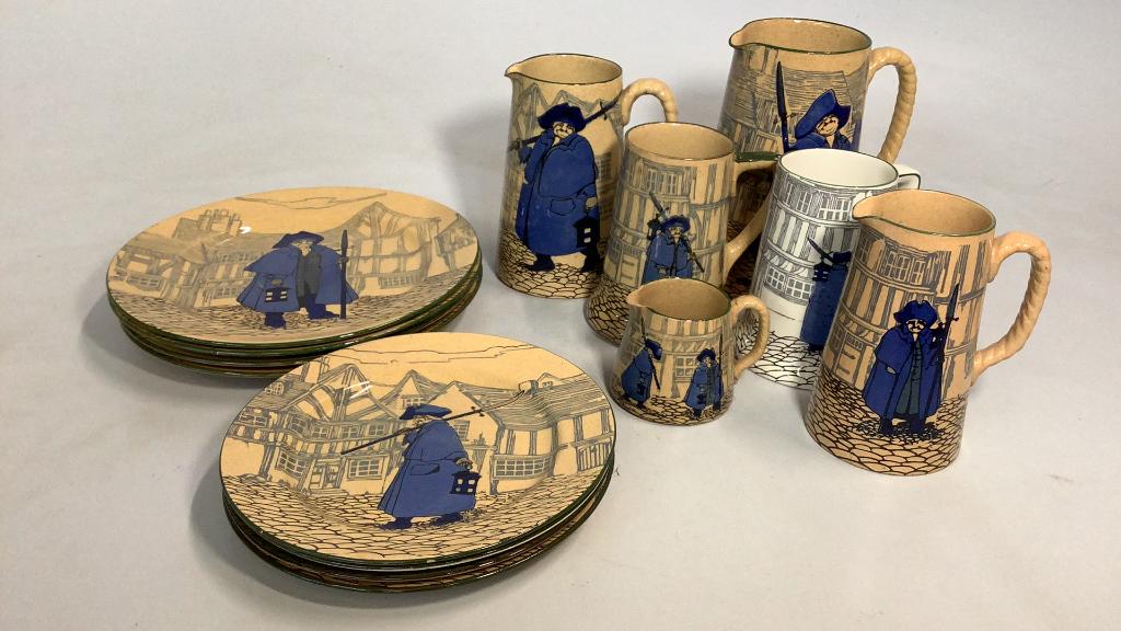 14 Pieces Royal Doulton Night Watchman (1 of 6)