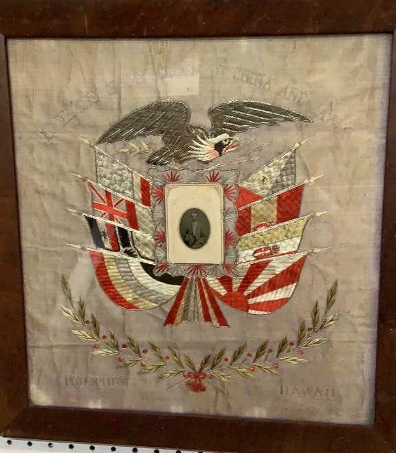 Needlework  on Silk Memorial (1 of 6)