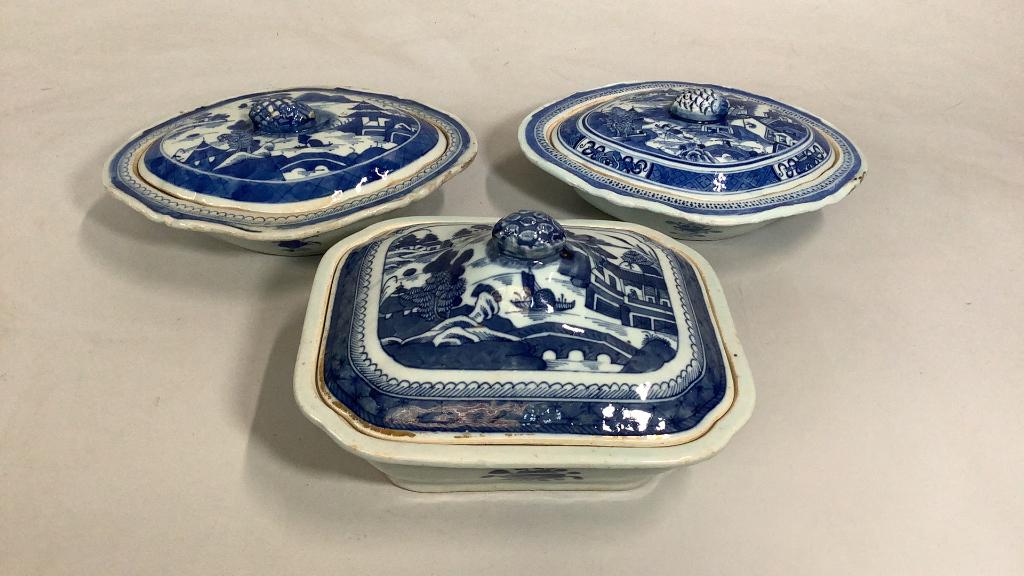 3 Asian Export Porcelain  Tureens (1 of 5)