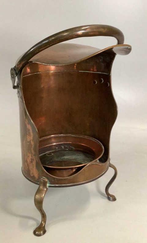 George III Copper Plate Warmer Stand (1 of 4)