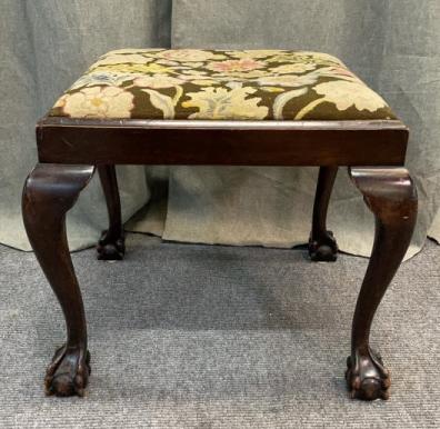 Centennial Chippendale Needlepoint Ottoman (1 of 5)