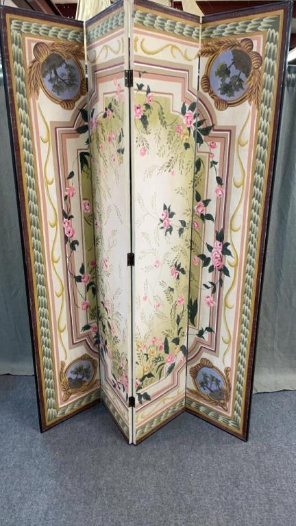 Hand Painted 4 Panel Room Divider (1 of 4)