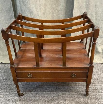 English Mahogany Canterbury: 1920’s 19 tall x 19 wide x 14 deep