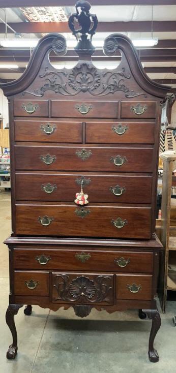 Centennial Walnut Chippendale Highboy (1 of 6)