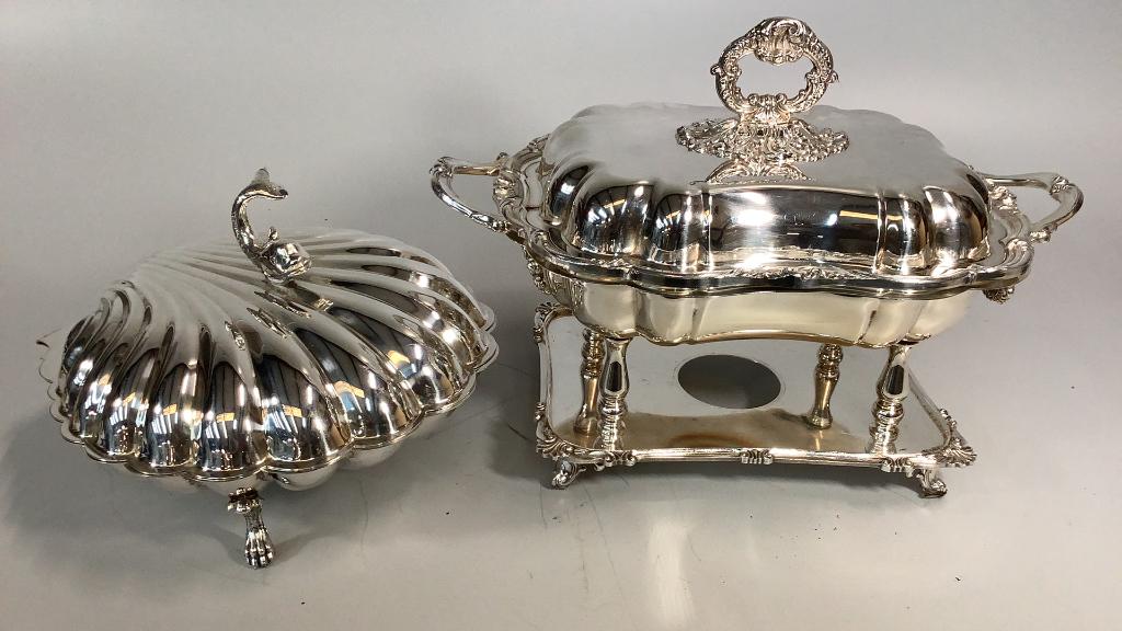 2 Silver Plate Serving Dishes (1 of 5)