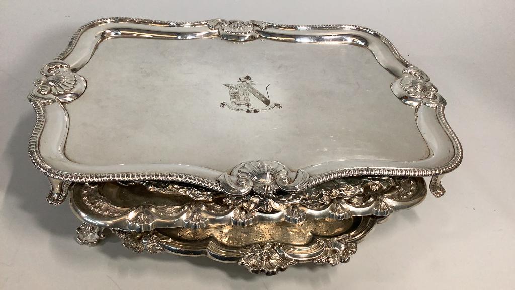 4 Silver Plate Serving Trays (1 of 7)