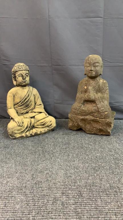 2 Concrete Buddha Garden Statues (1 of 6)