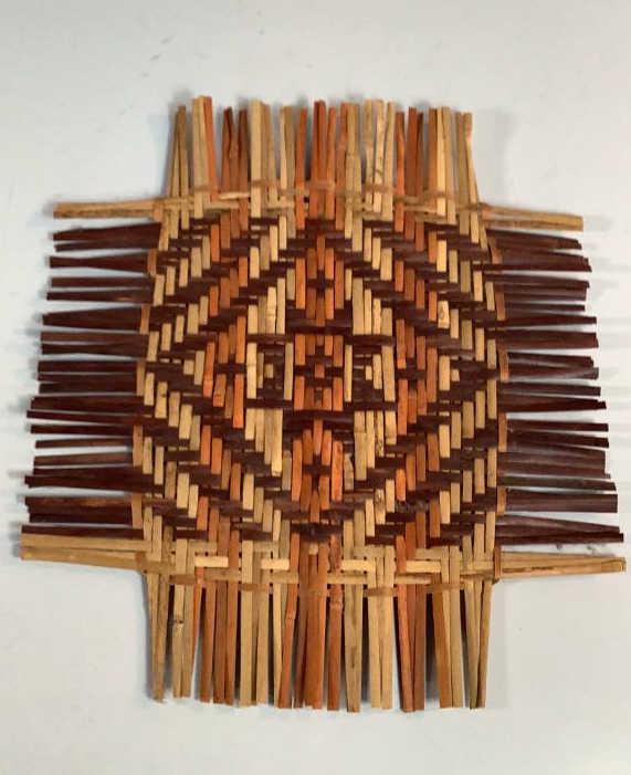Woven Cherokee Rivercane Mat (1 of 3)