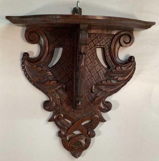 Intricate Carved Wall Bracket , Clock Shelf (1 of 4)