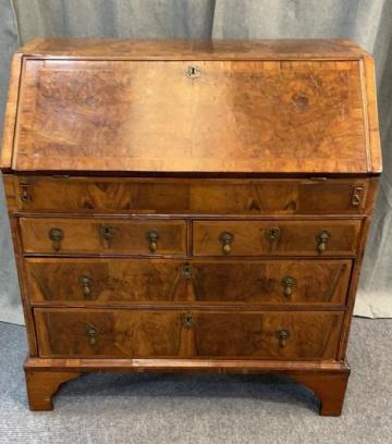 English Burl Walnut Slant Front Desk (1 of 5)