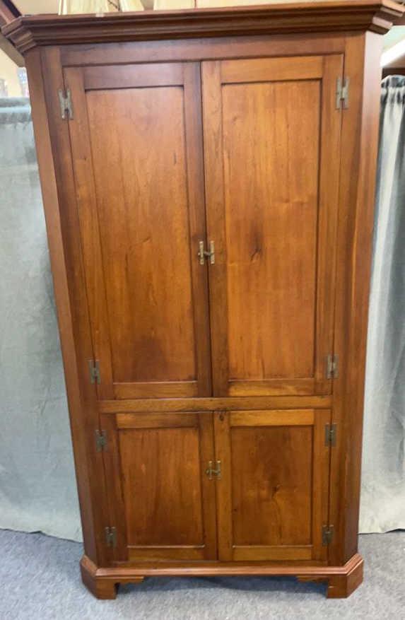 Walnut Blind Door Corner Cabinet (1 of 4)