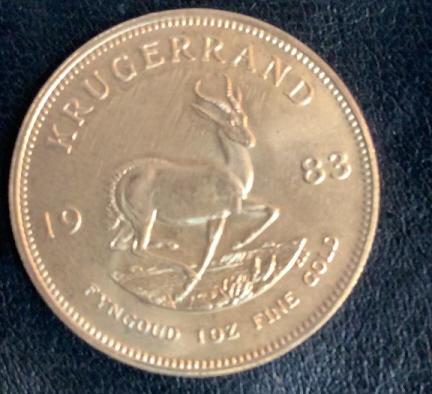 1 oz Gold Krugerrand 1983: One piece South Africa 1 oz gold Krugerrand