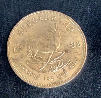 1 oz Gold Krugerrand 1983: One piece South Africa 1 oz gold Krugerrand