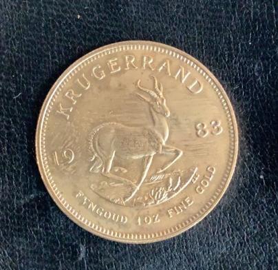 1 oz Gold Krugerrand 1983: One piece South Africa 1 oz gold Krugerrand