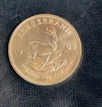 1 oz Gold Krugerrand 1983: One Piece South Africa 1= oz gold Krugerrand