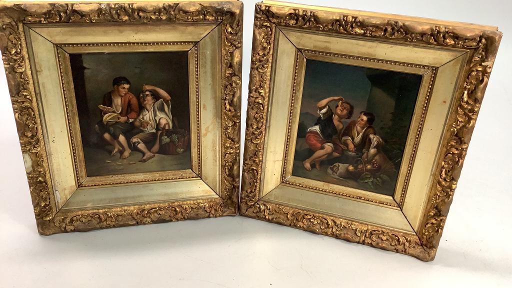 2 Paintings on Tin, After Morelle (1 of 5)