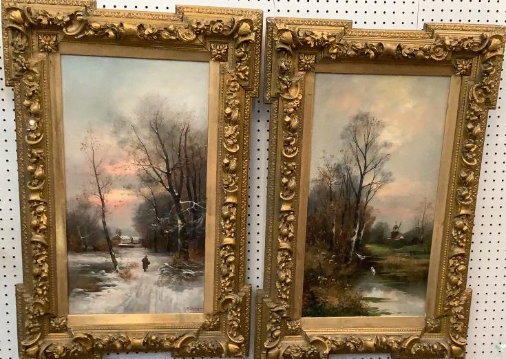 2 Oil on Canvas Paintings R. Ducat (1 of 8)