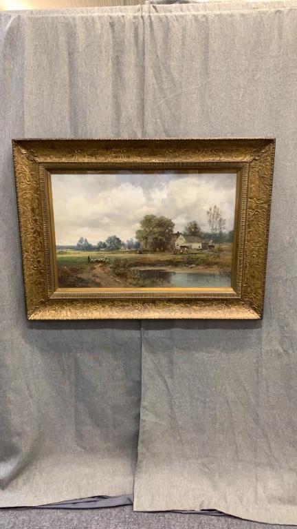 Pastel of Sheep in Landscape (1 of 5)