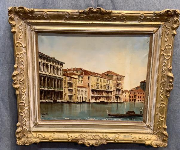Oil on Canvas, Venetian Canal Landscape (1 of 5)