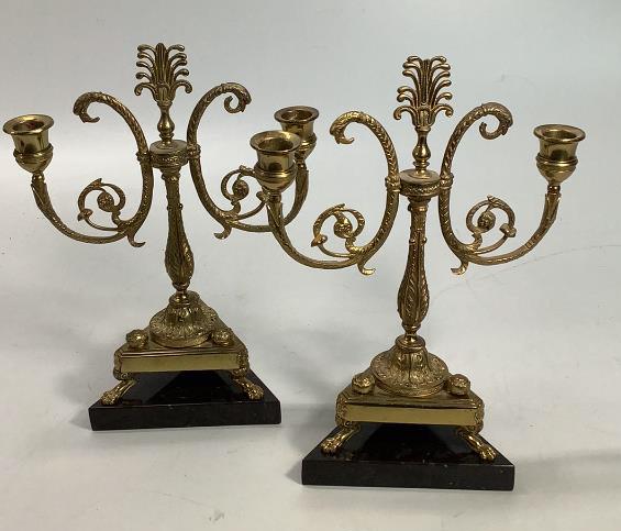 Pair European Brass Candlesticks (1 of 4)