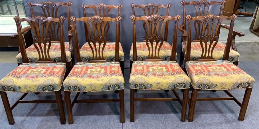 8 Chippendale Style Dining Chairs (1 of 4)