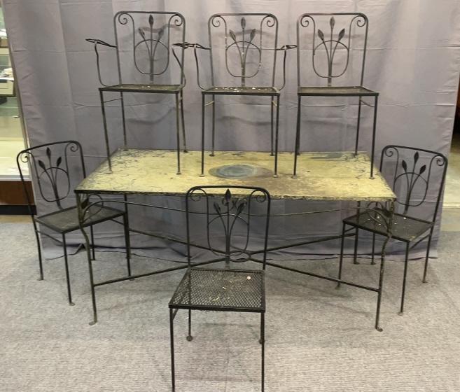 6 pc Designer Iron Patio Set (1 of 5)