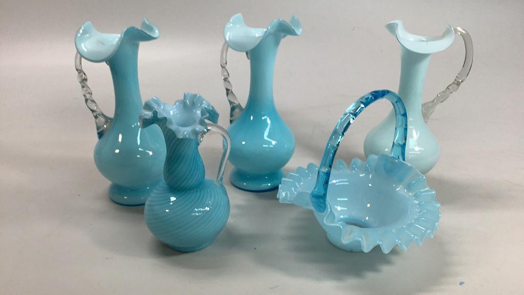 5 Pieces Blue Fenton (1 of 4)