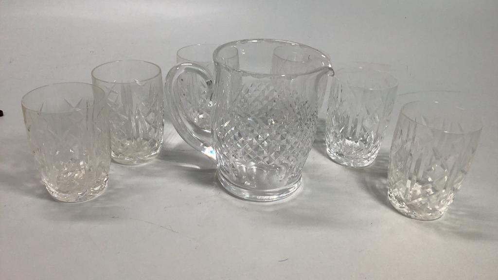 Waterford  Crystal  Pitcher, 6 Tumblers (1 of 3)