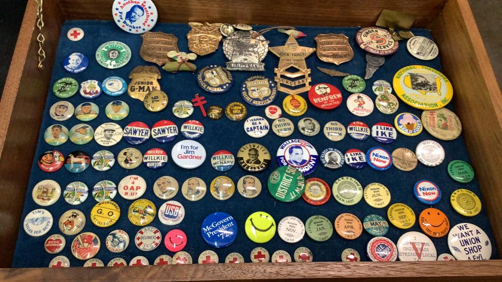 Collection of Pin Back Buttons, Badges (1 of 7)