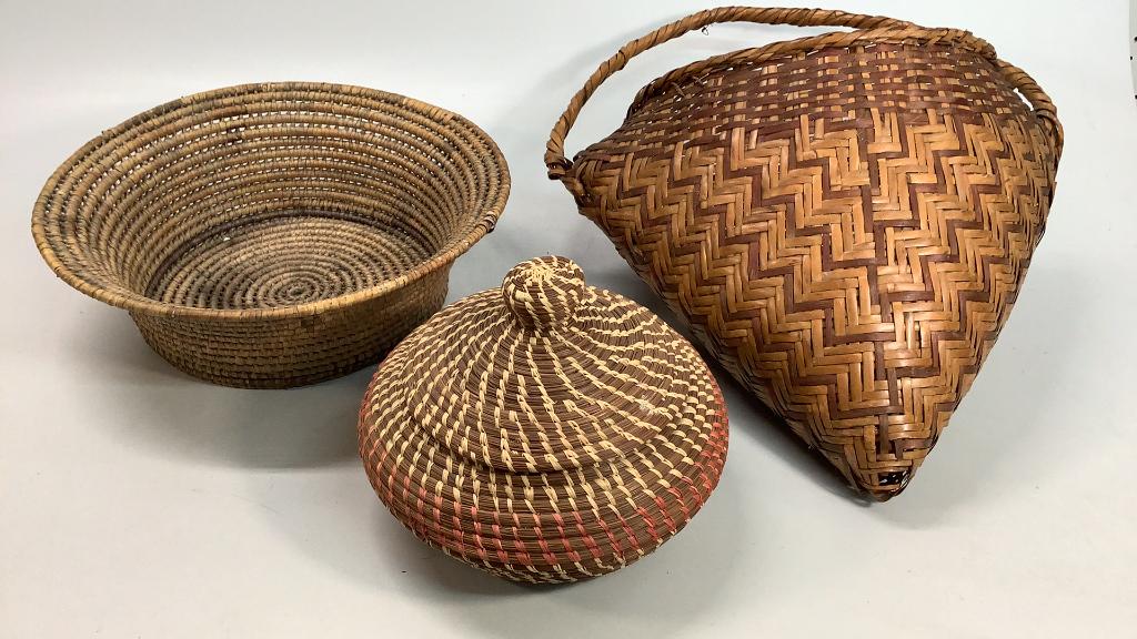 2 Native American  Baskets, 1 Unknown (1 of 5)