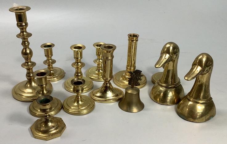 Brass Candlesticks, Bookends (1 of 5)