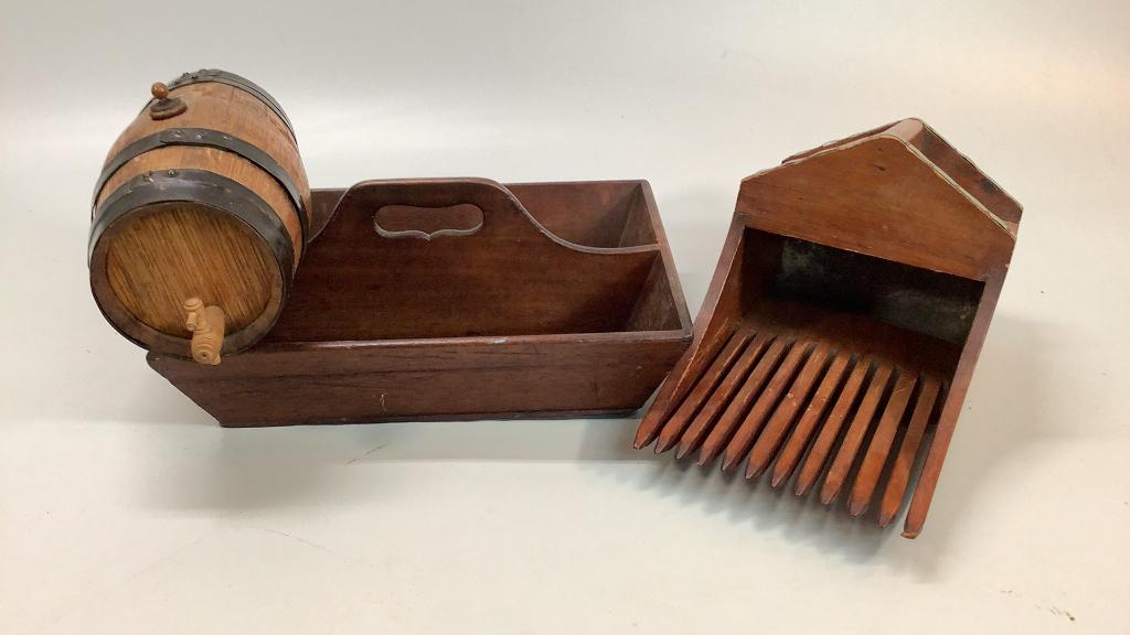 Cutlery Tray, Cranberry Scoop, Keg (1 of 3)