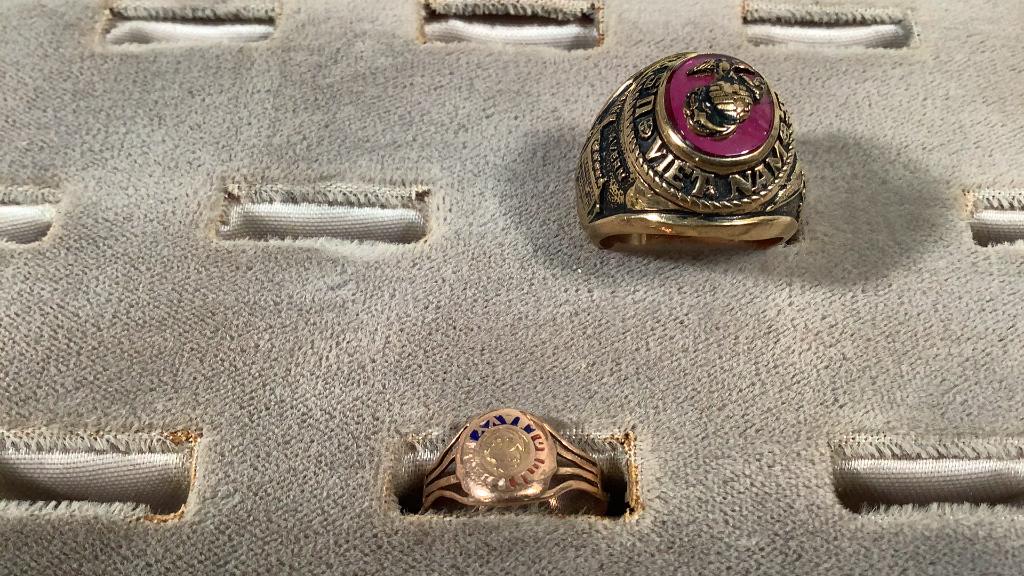 Two 10 K Gold Military  Rings (1 of 6)