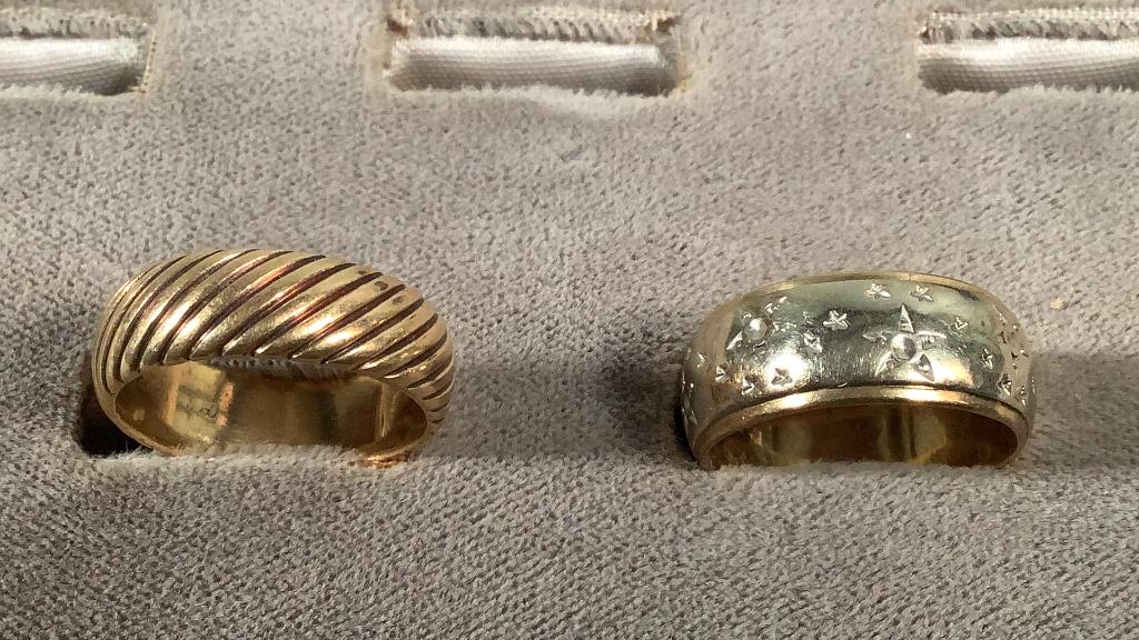 Two 14 K Gold Wedding  Bands (1 of 4)