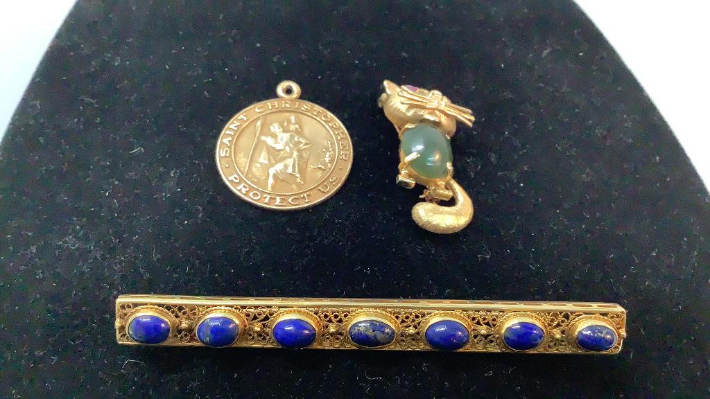 Three Pieces 14 K Gold Jewelry (1 of 6)