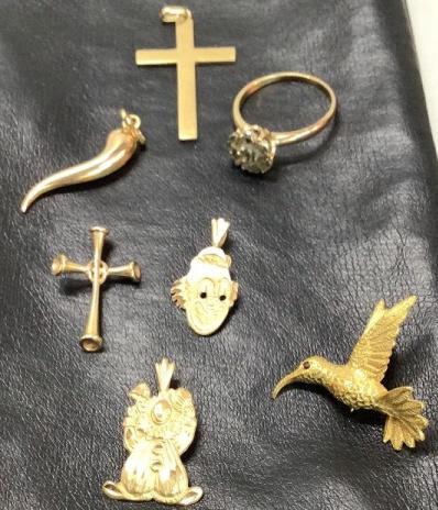 Seven Pieces 14 k Gold Jewelry (1 of 3)