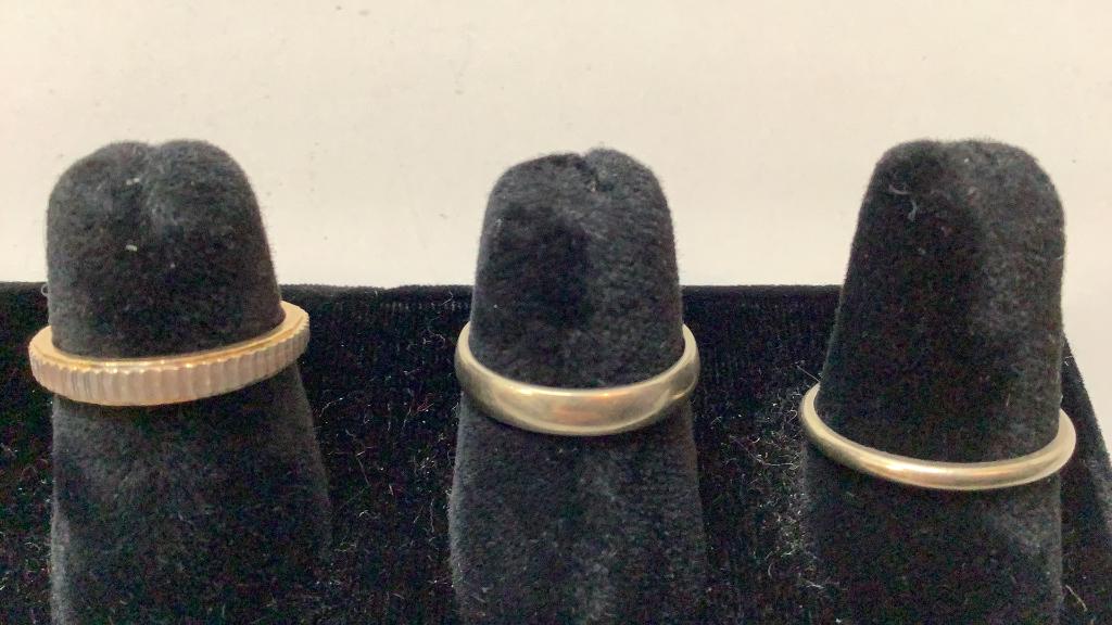 Three 14 k Gold Wedding  Bands (1 of 4)