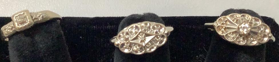 Three 14 k Diamond  Rings (1 of 4)
