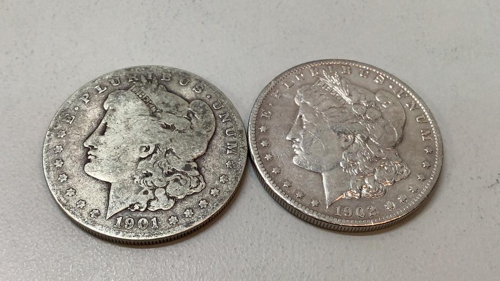 2 Morgan Silver Dollars (1 of 4)