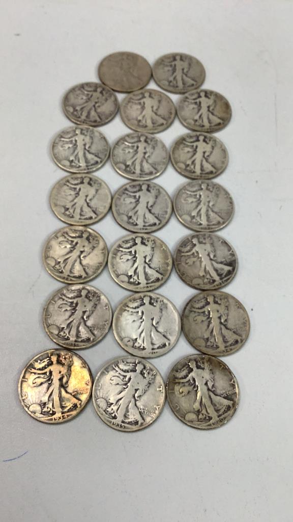 20 Walking Liberty Half Dollars (1 of 5)
