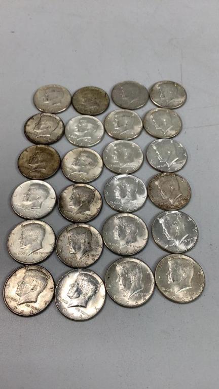 24 Kennedy  Half Dollars, (1 of 5)
