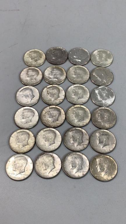 24 Kennedy Half Dollars (1 of 5)
