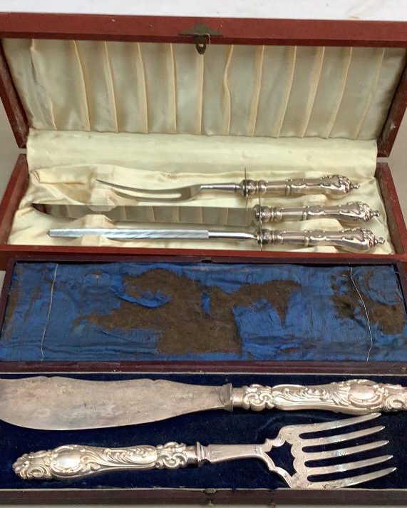 Sterling Carving Set, Plated Fish Set (1 of 6)