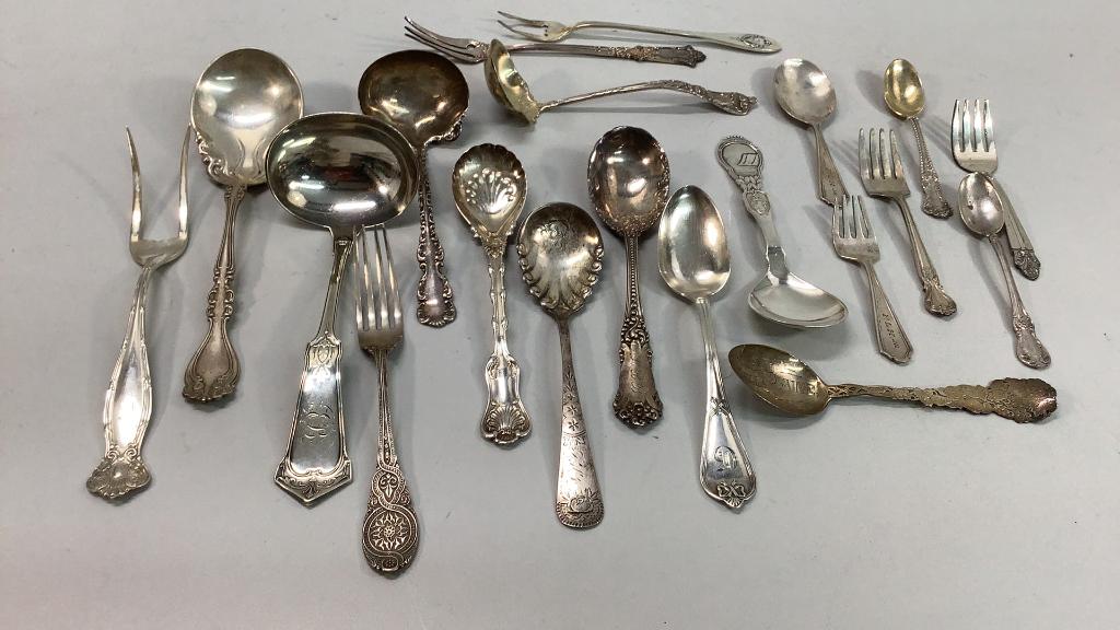 20 Sterling Silver Utensils, Flat Wear (1 of 5)