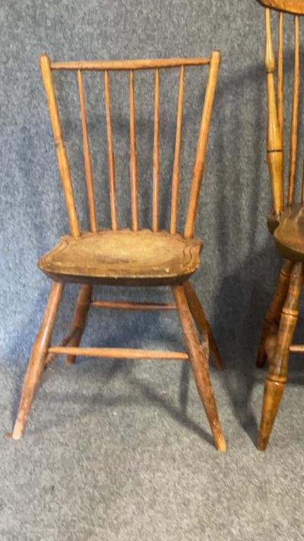 3 Period Plank Bottom Windsor Chairs (1 of 4)