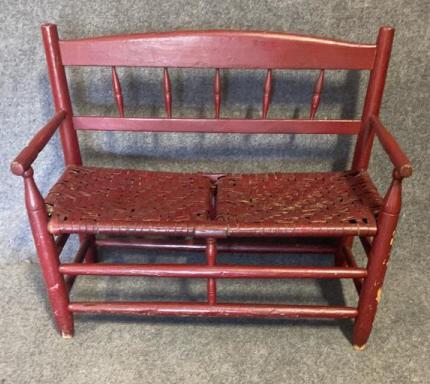 Oak Spindle Back Buggy seat (1 of 2)