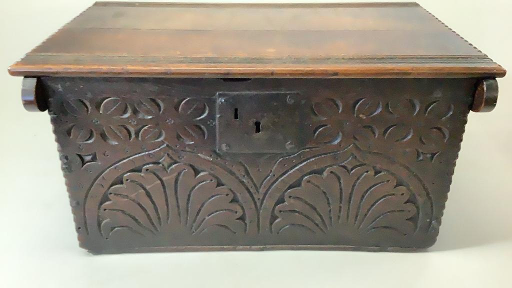 German or Dutch  Carved Wood Table Box (1 of 4)
